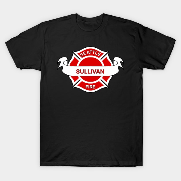 Seattle Fire Department Badge | Station 19 Sullivan T-Shirt by icantdrawfaces